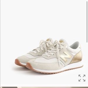 New Balance x. JCrew Gold Salt Sneakers